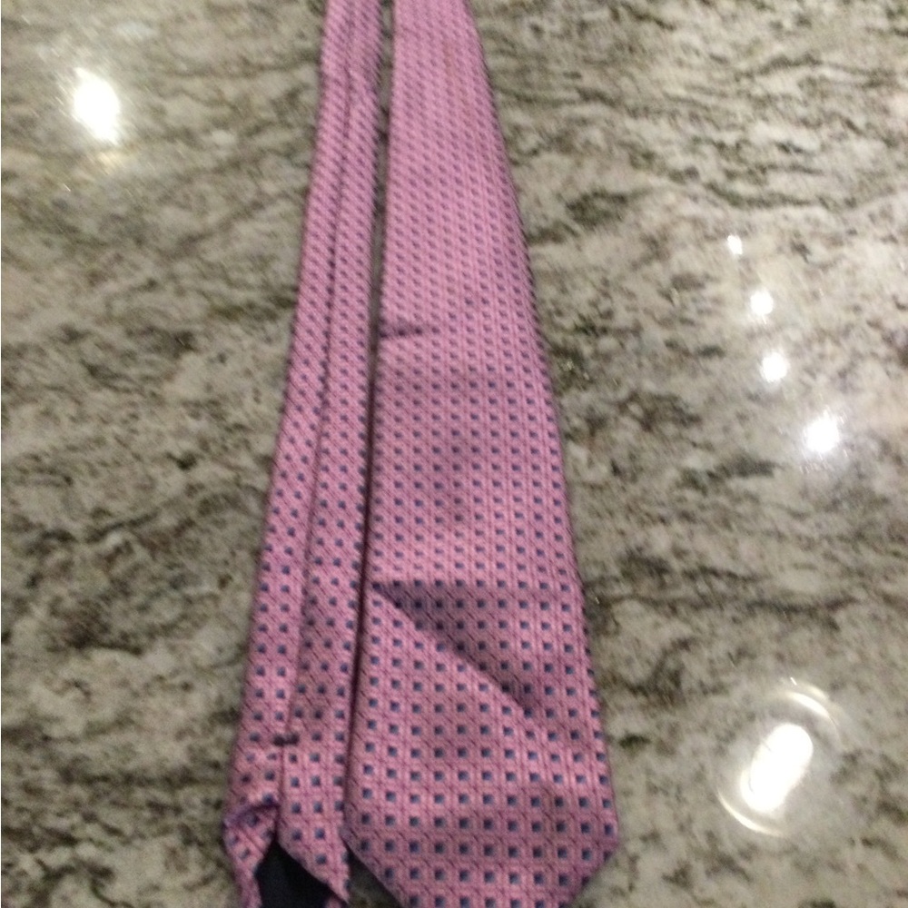 Men's Pink Geometric Tie - Unbranded